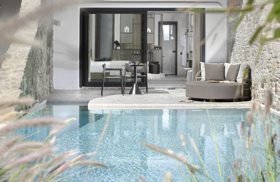 Aeonic Suites & Spa - Only Adults ออร์นอส ภายนอก รูปภาพ